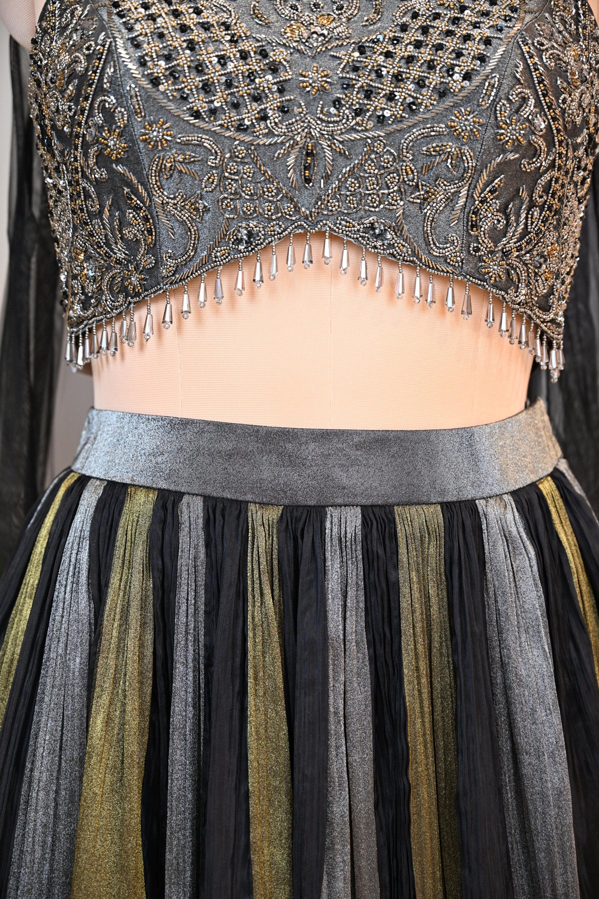 Embellished Tissue Lehenga Set Crafted with Chiffon