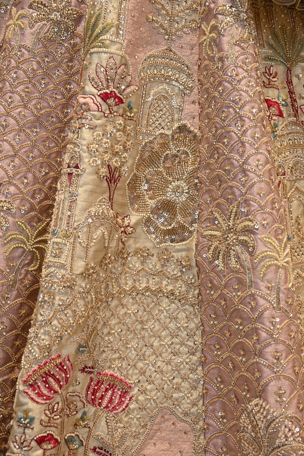 Beautifully Crafted Powder Peach Silk Lehenga Set