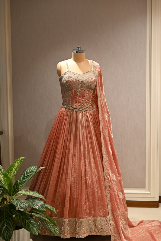 All-Over Shimmer Silk Thread & Stone Work lehenga Set