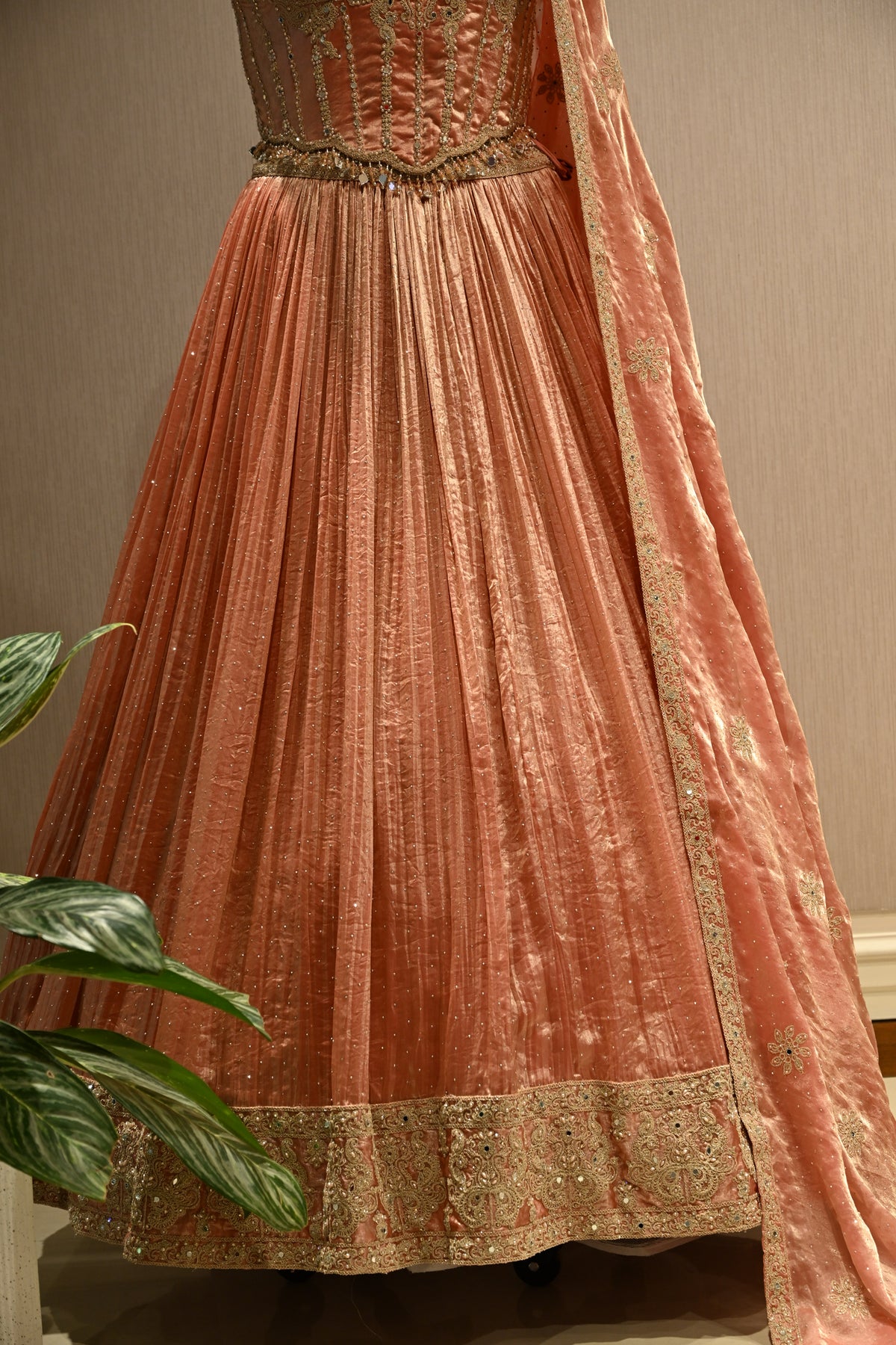 All-Over Shimmer Silk Thread & Stone Work lehenga Set