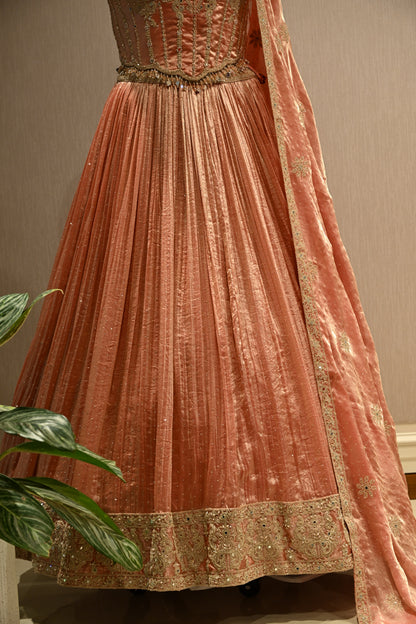 All-Over Shimmer Silk Thread & Stone Work lehenga Set