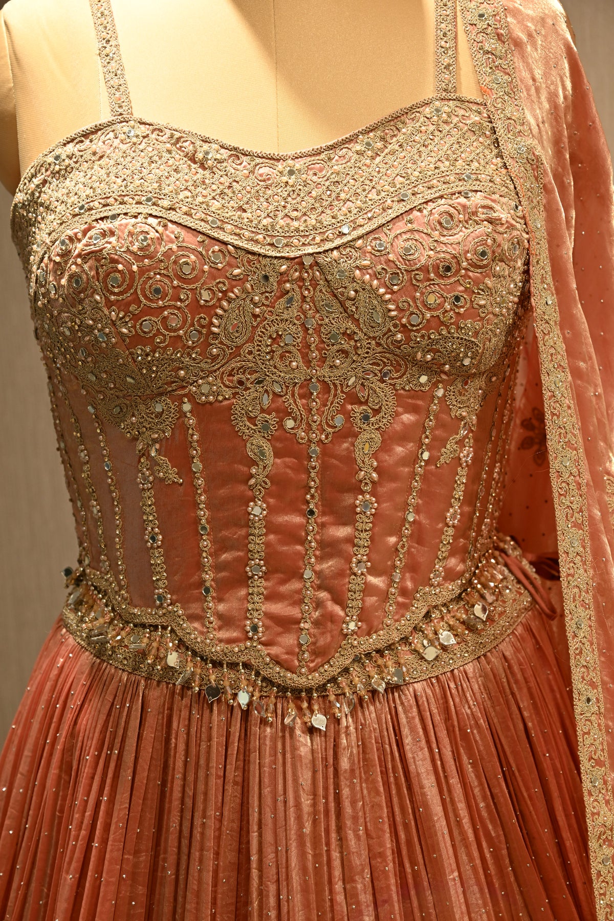 All-Over Shimmer Silk Thread & Stone Work lehenga Set