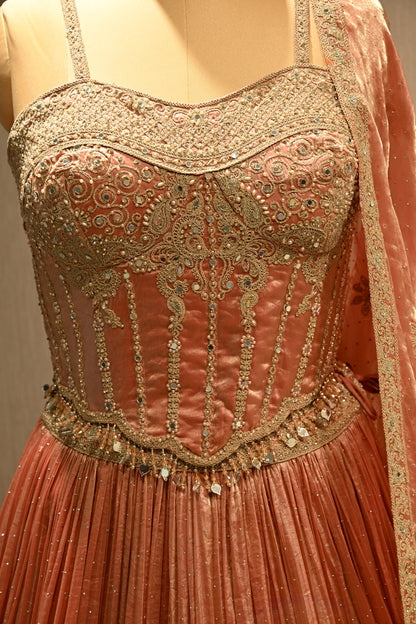 All-Over Shimmer Silk Thread & Stone Work lehenga Set