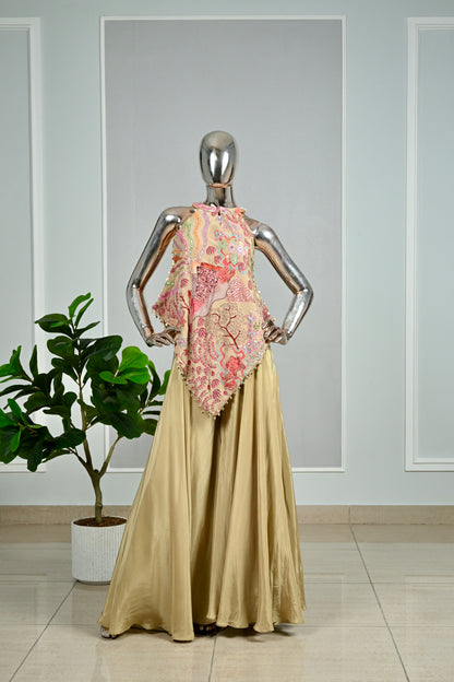 Indo-Western Digital Print Sequins Highlighted Jaffa Set