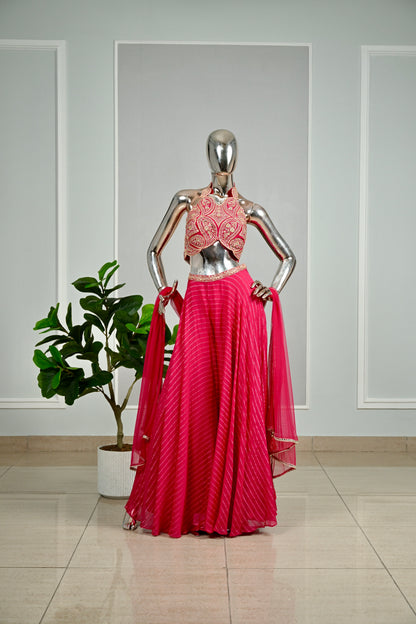 Elegant Onion Pink Indo-Western Designer Set