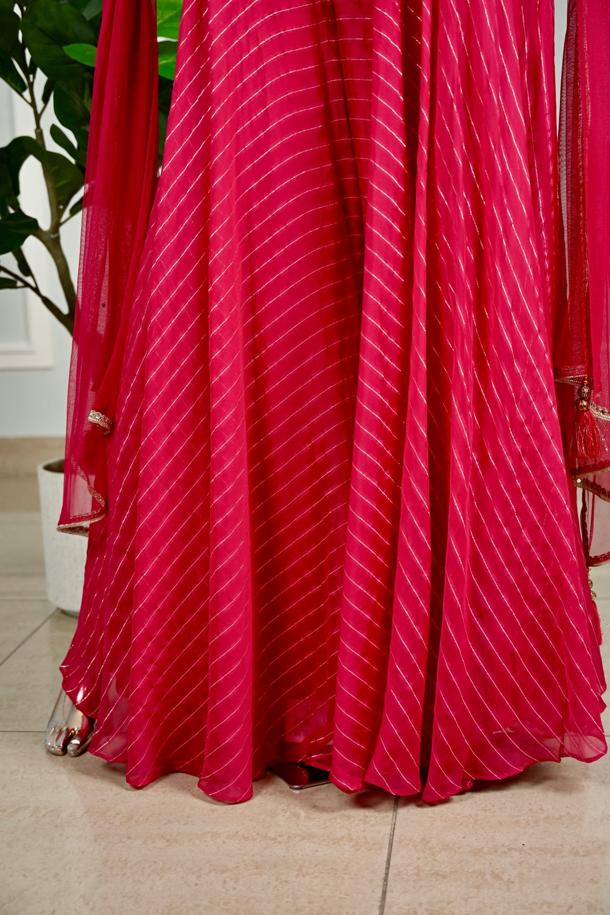 Elegant Onion Pink Indo-Western Designer Set