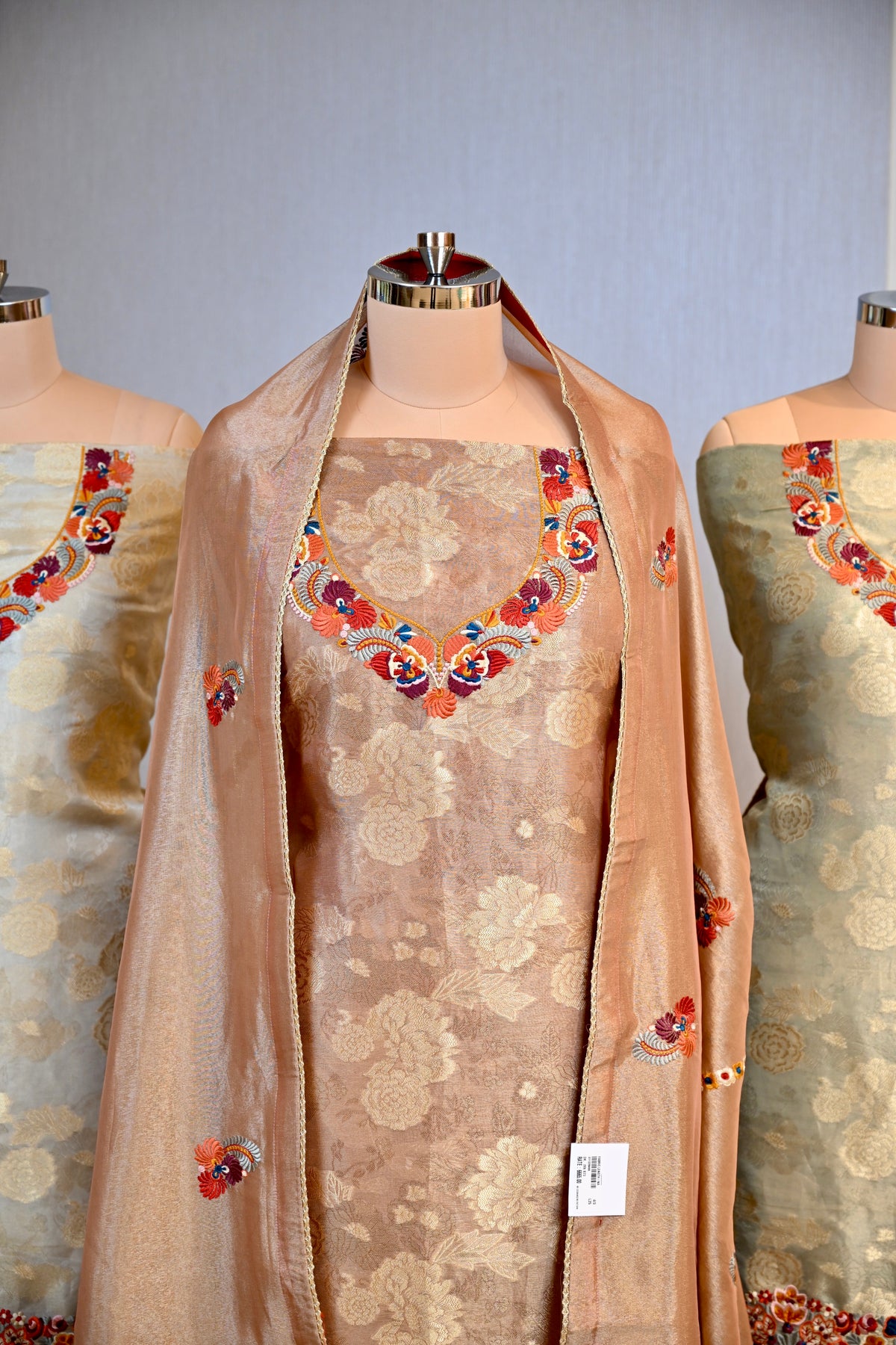 Bansari Silk Multi-Thread Work Unstitched Suit Set