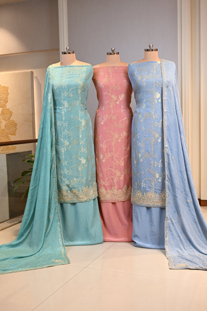 Elegant Bansari Silk Embroidered Suit Set