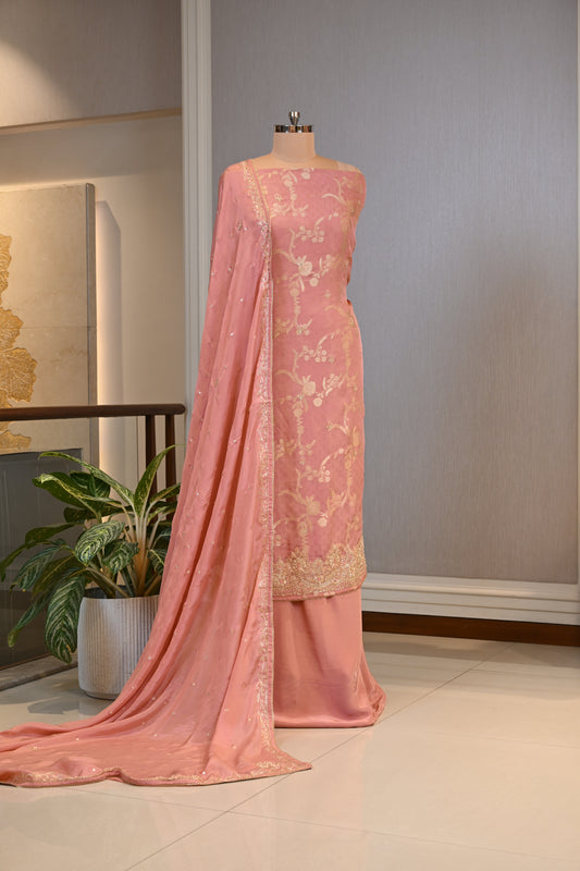 Elegant Bansari Silk Embroidered Suit Set
