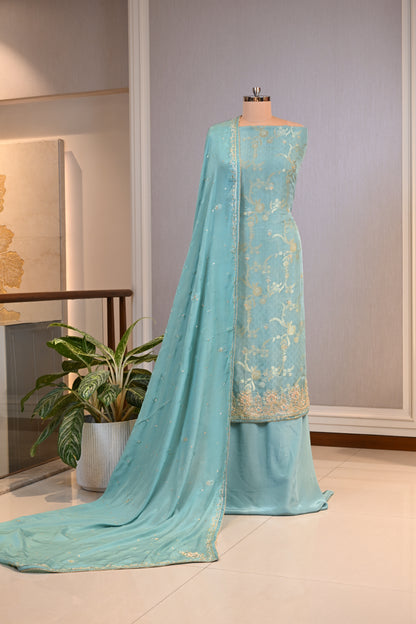 Elegant Bansari Silk Embroidered Suit Set