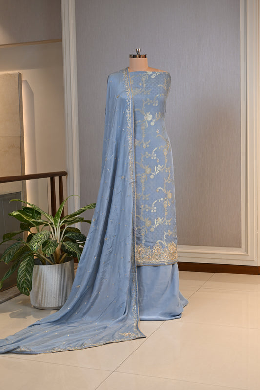 Elegant Bansari Silk Embroidered Suit Set