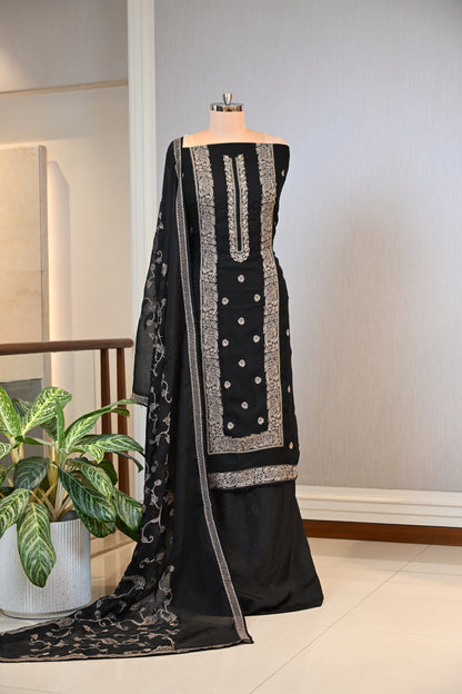Elegant Thread Work Organza Suit Set