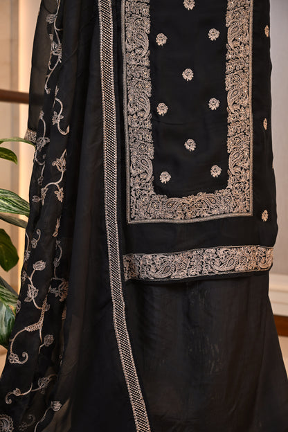 Elegant Thread Work Organza Suit Set