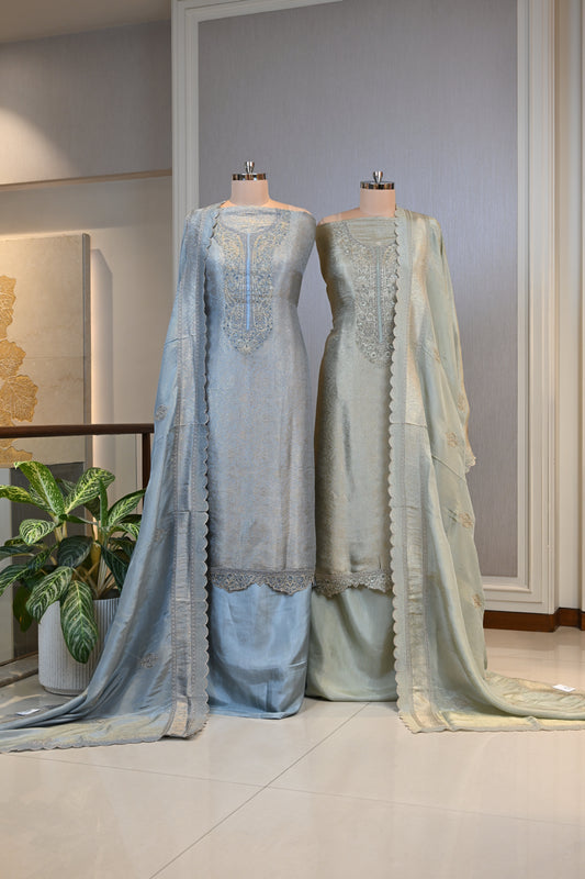 Elegant Self Bansari Silk Suit Set