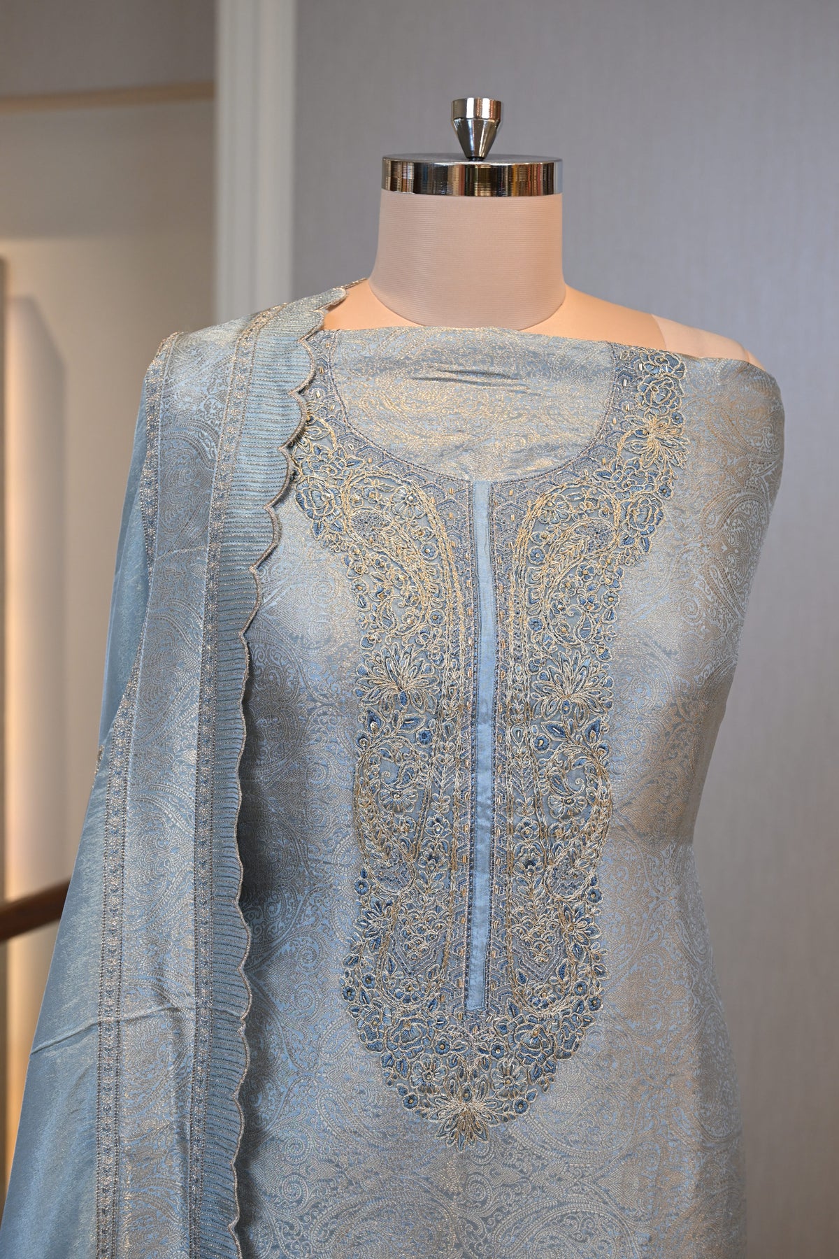 Elegant Self Bansari Silk Suit Set