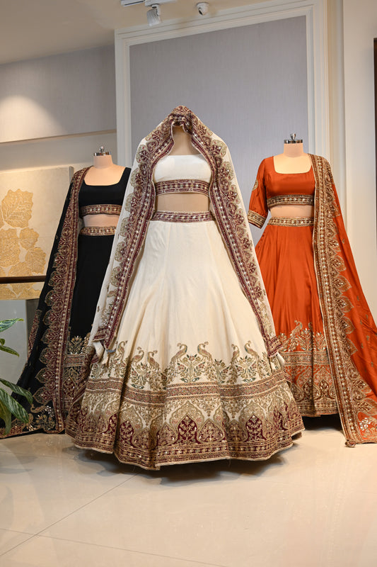 Crepe Printed Lehenga Choli with Gota Patti & Dori Work