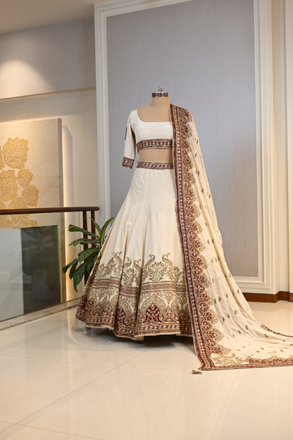 Crepe Printed Lehenga Choli with Gota Patti & Dori Work