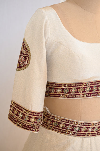 Crepe Printed Lehenga Choli with Gota Patti & Dori Work