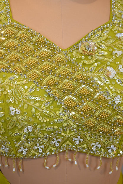Crafted In Luxurious Chinnon Elegant Drape Saree