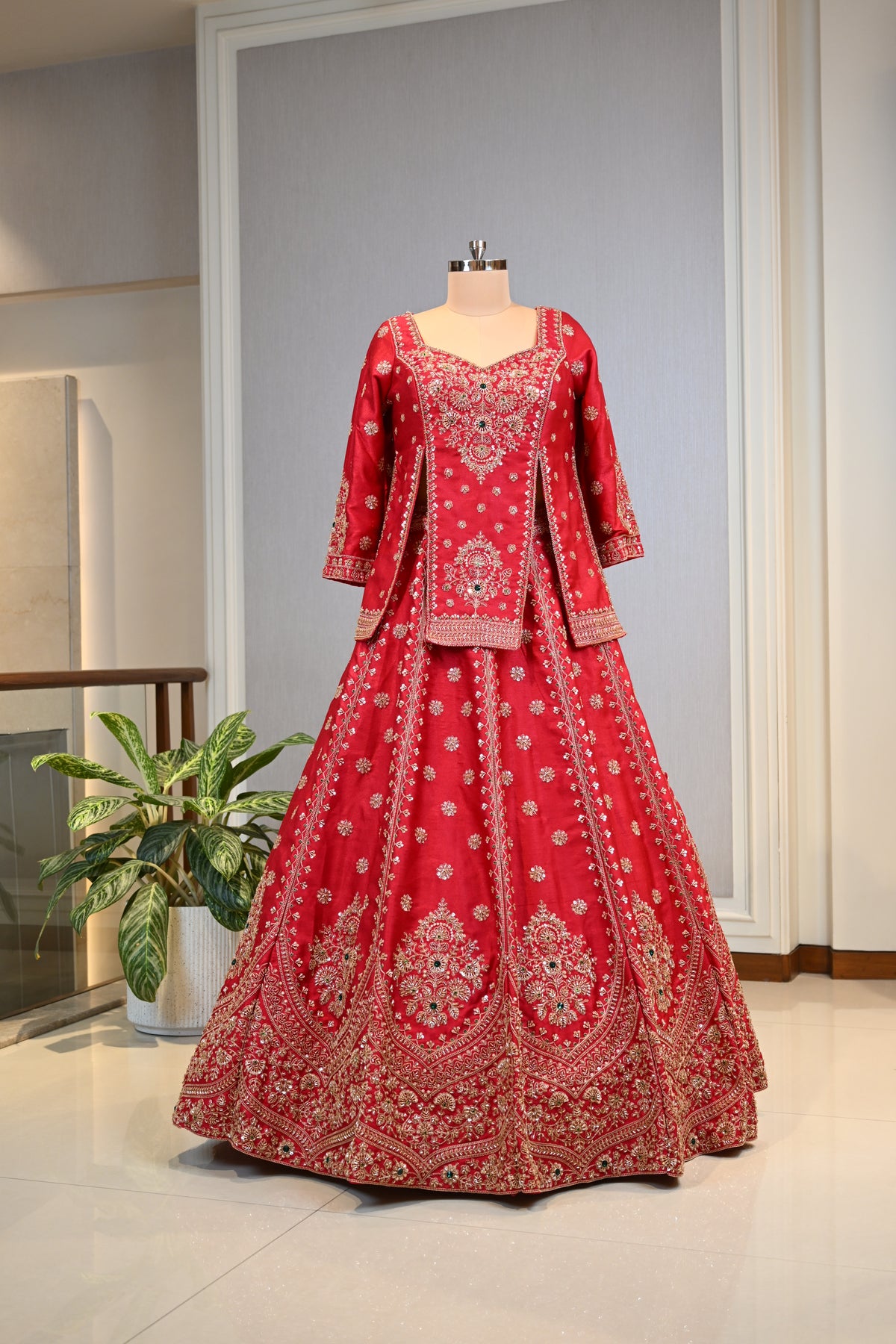 Beautifully Crafted Kadi Silk Lehenga  Set