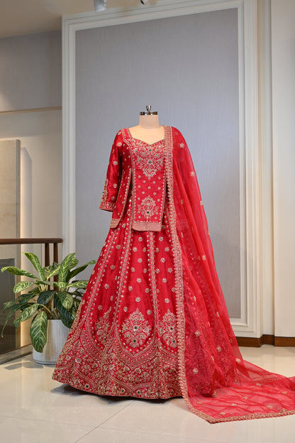 Beautifully Crafted Kadi Silk Lehenga  Set