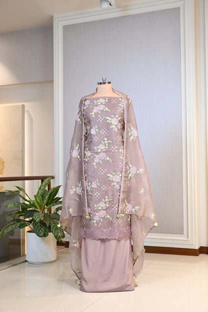 Elegant Organza Thread & Zari Suit Set