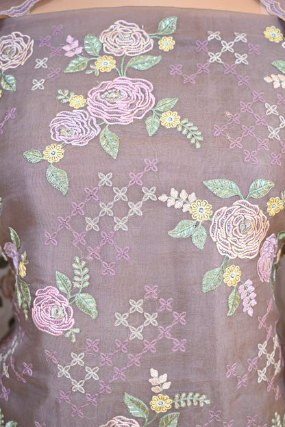 Elegant Organza Thread & Zari Suit Set