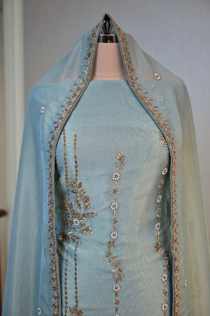 Shimmer Tissue Hand-Embroidered Unstitching Set